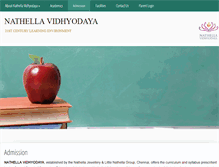 Tablet Screenshot of nathellavidhyodaya.com